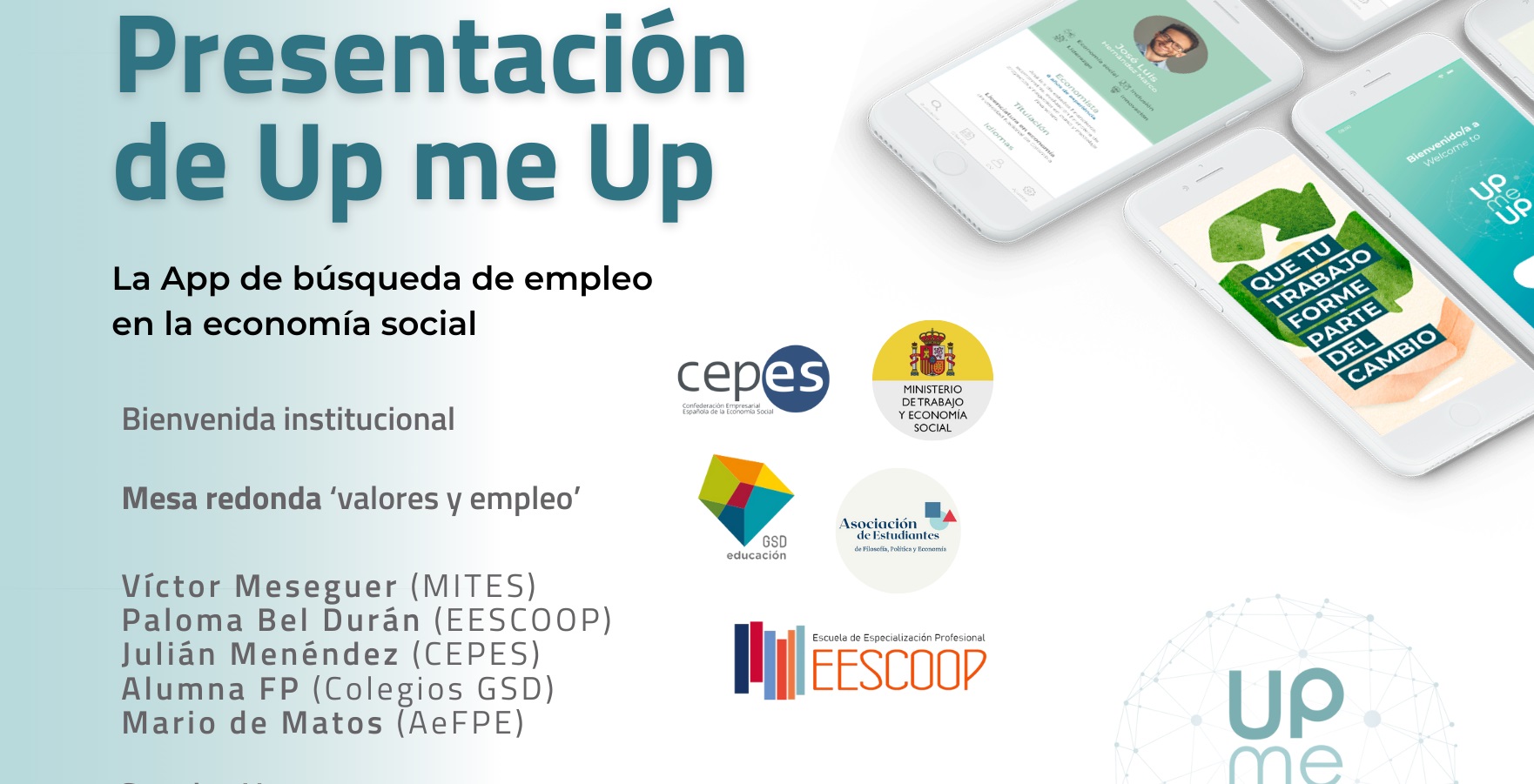 Up me Up, presentación de esta App para la búsqueda de empleo dentro de la ES